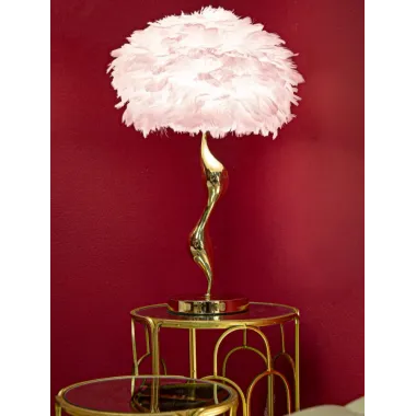 LAMPA STOŁOWA SLIM RÓŻOWA 40X63 cm